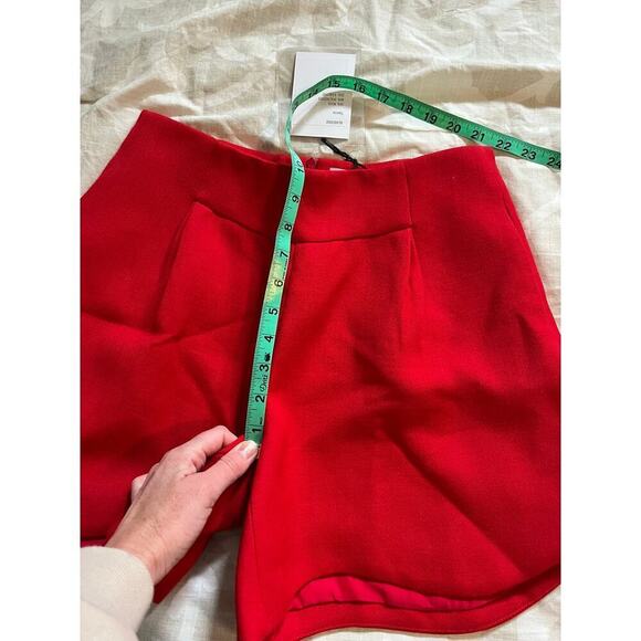 Sunday life Paris Tania red wool blend shorts women’s 38 (small) - Picture 9 of 12